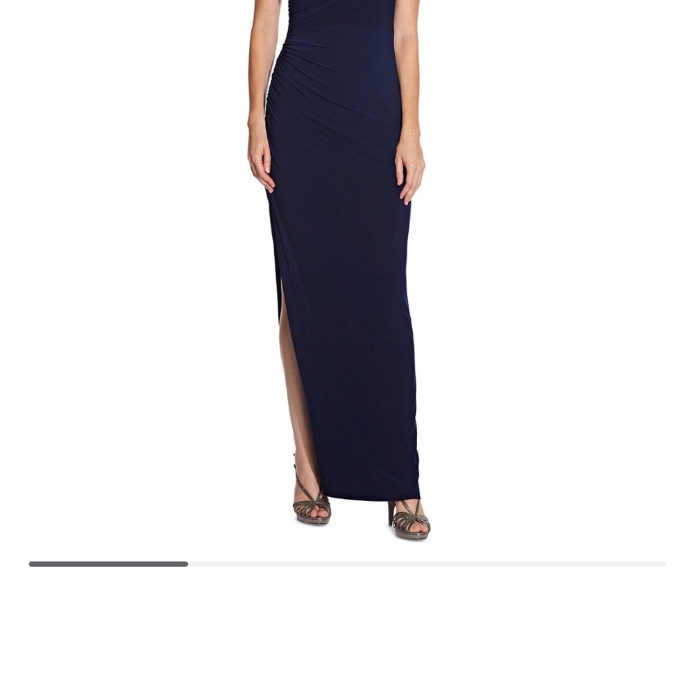 Adrianna Papell one shoulder embellished jersey gown